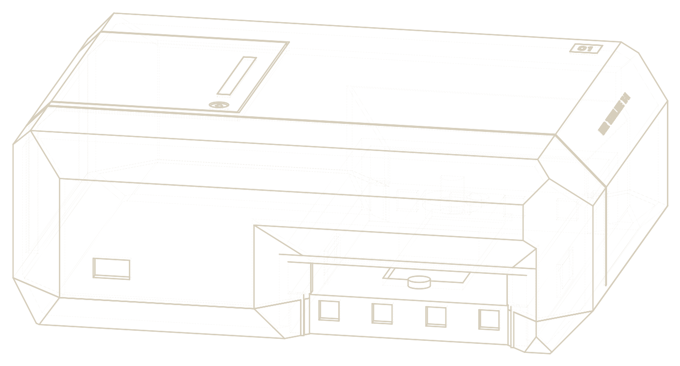 Line drawing of case v6 seen from below.