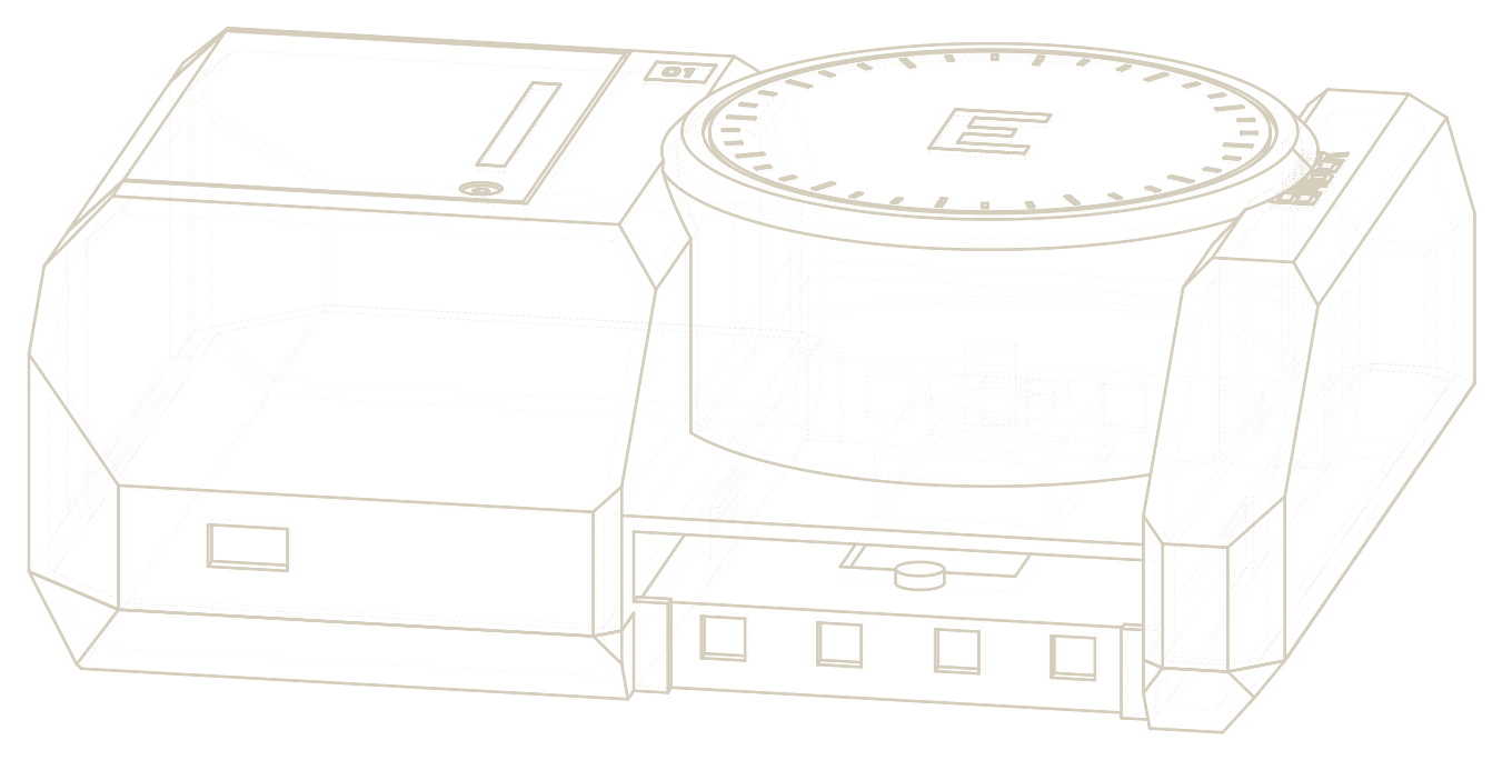 Line drawing of case v7 seen from below.